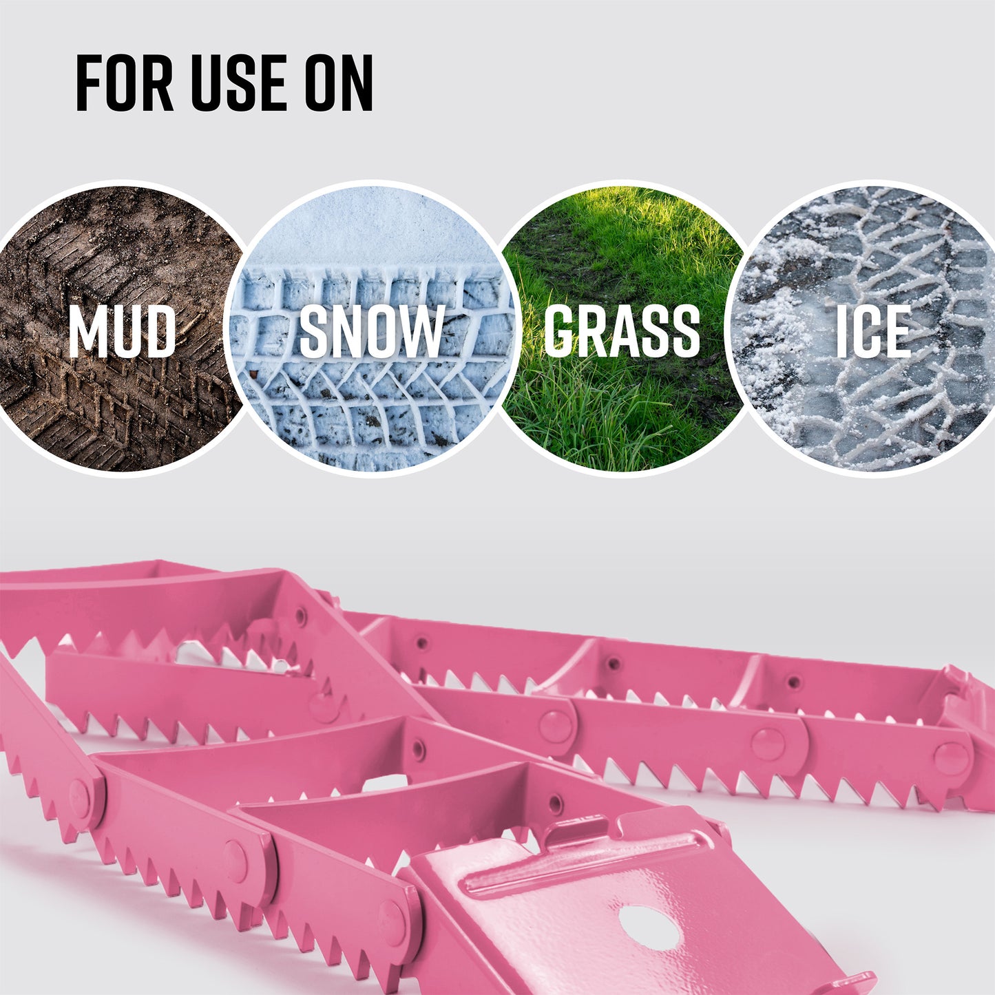 Grilles de traction roses robustes, pliables